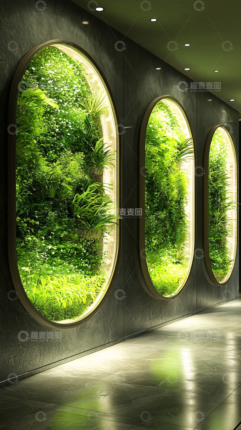 高清大图下载【趣麦麦图】室内墙壁的垂直花园