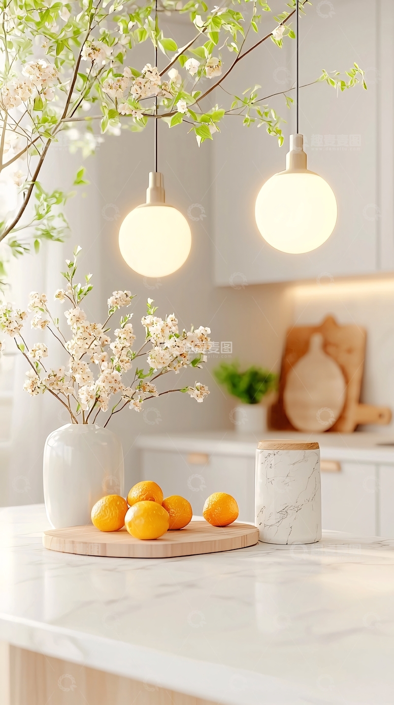 高清大图下载【趣麦麦图】温馨明亮的厨房一角