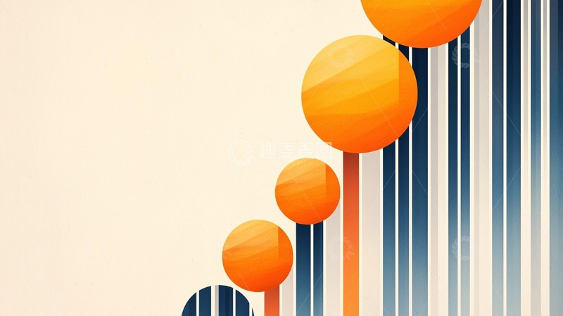 高清大图下载【趣麦麦图】-抽象橙色圆点