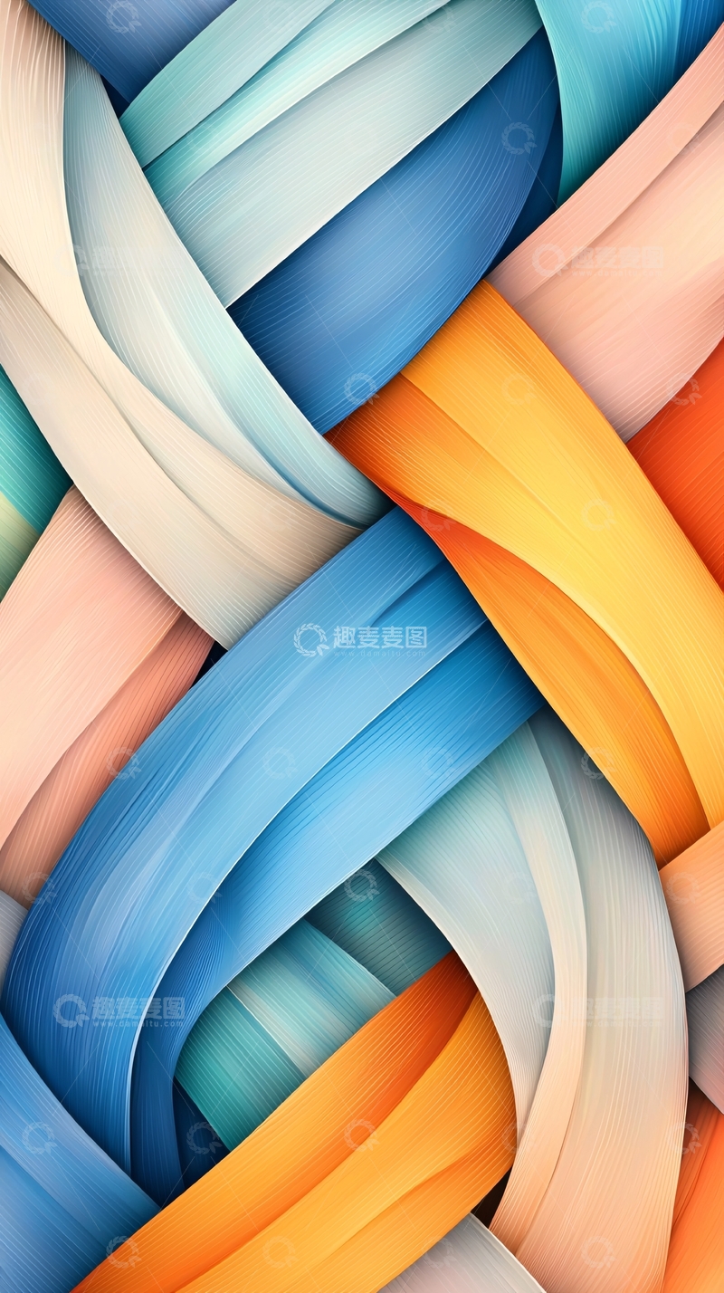 高清大图下载【趣麦麦图】彩色条纹交织图案