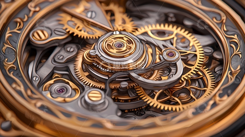 高清大图下载【趣麦麦图】机械表内部结构特写