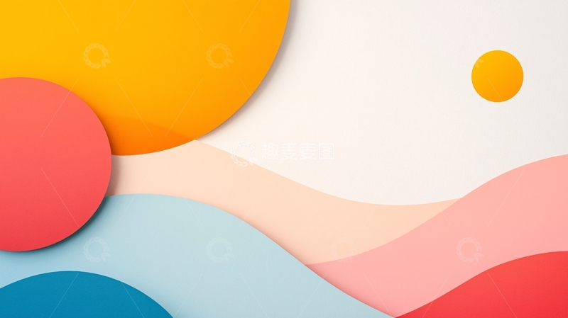 高清大图下载【趣麦麦图】抽象的彩色几何背景