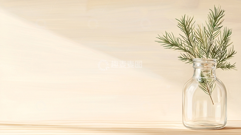 高清大图下载【趣麦麦图】清新植物在玻璃瓶中