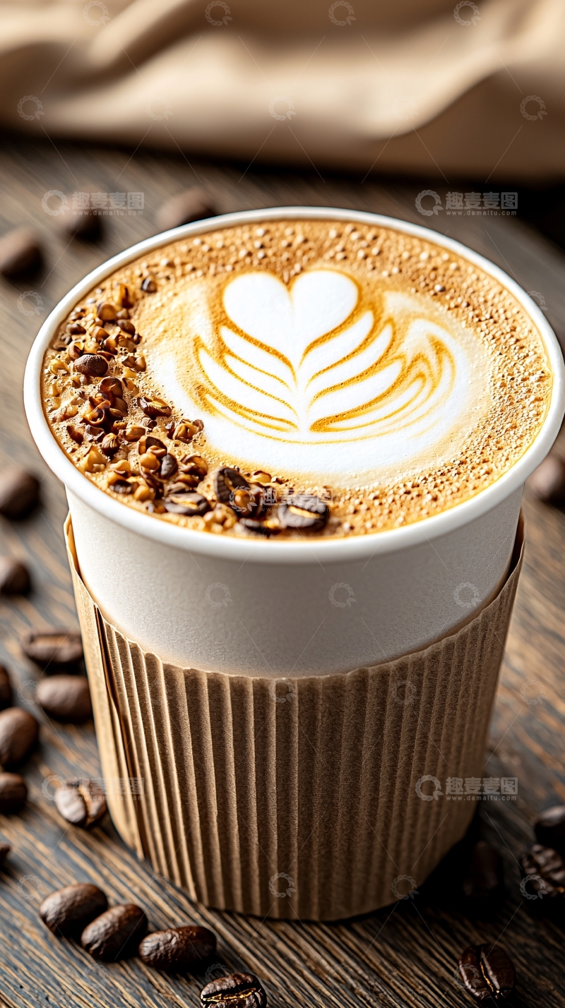 高清大图下载【趣麦麦图】咖啡拉花艺术