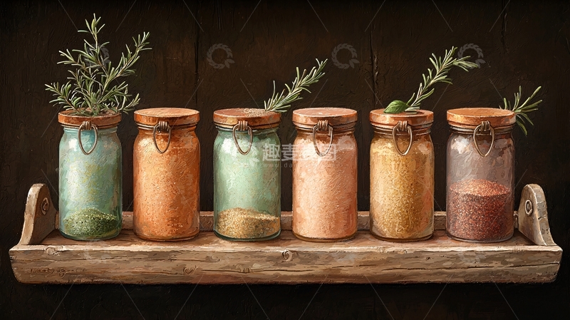 高清大图下载【趣麦麦图】香料罐子高清图片