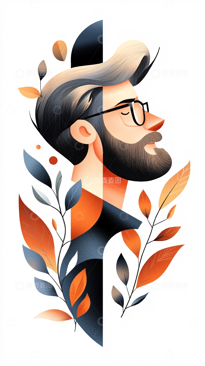 高清大图下载【趣麦麦图】胡须男高清图片