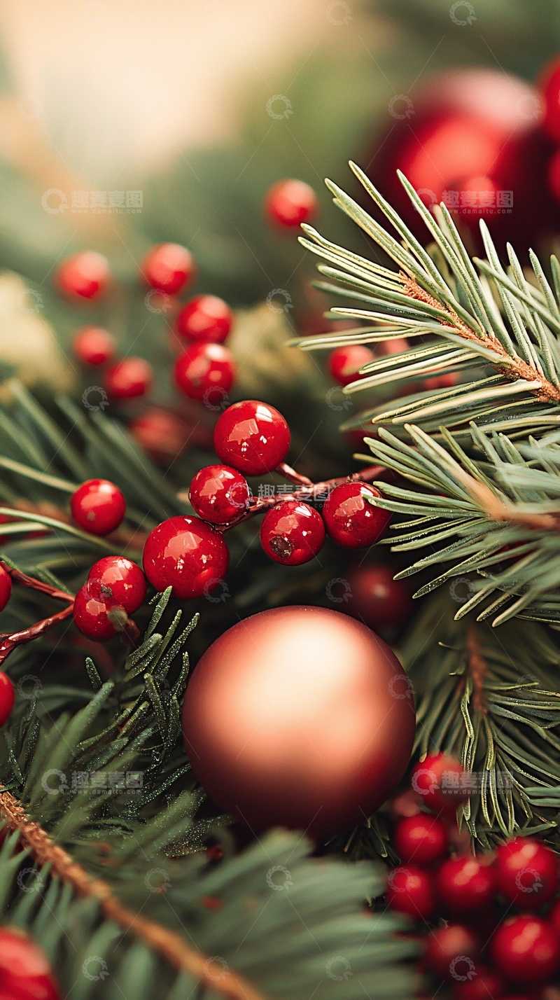 高清大图下载【趣麦麦图】圣诞饰品特写