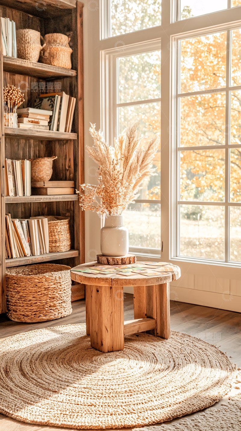 高清大图下载【趣麦麦图】温馨米色系房间一角