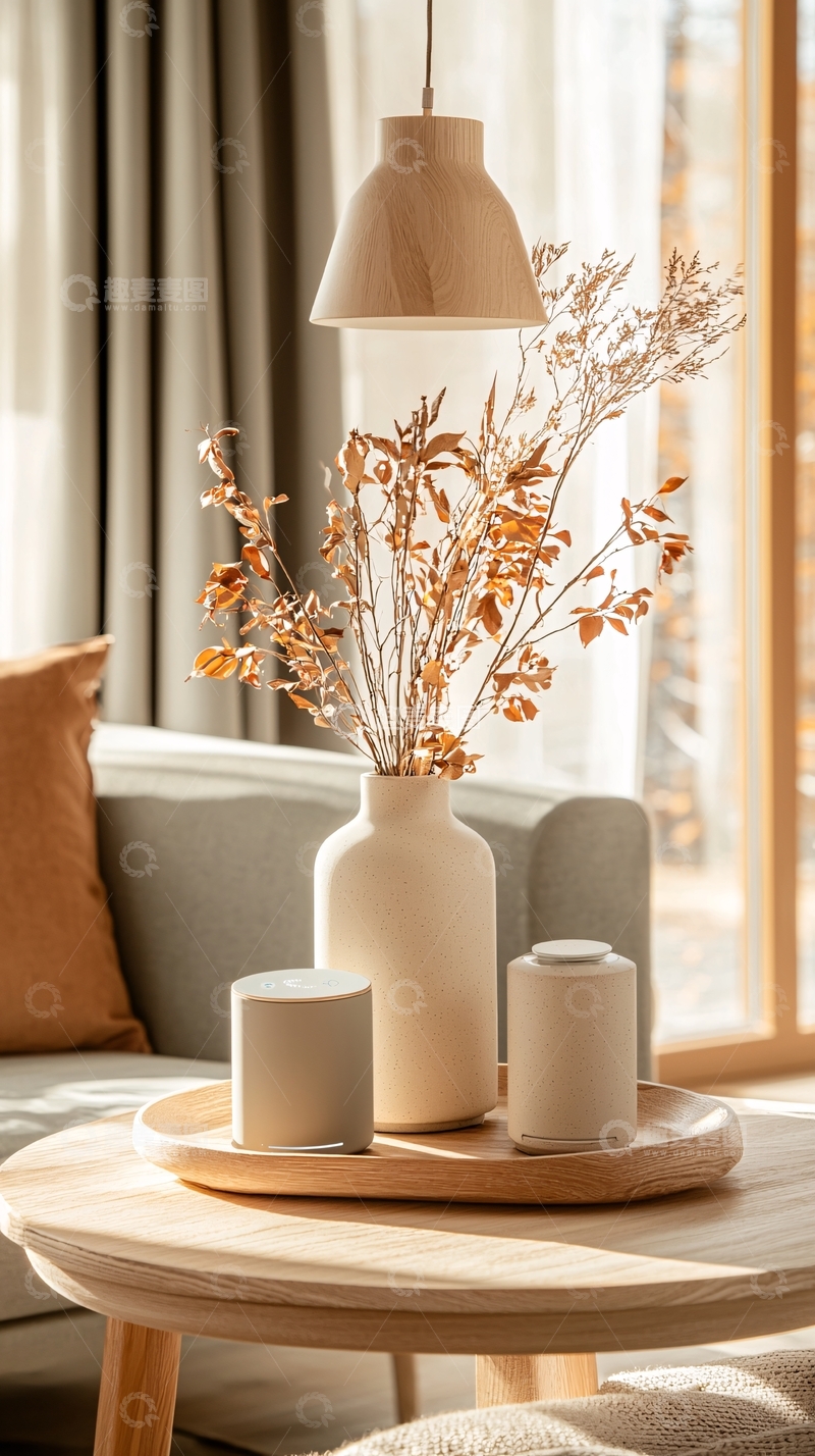 高清大图下载【趣麦麦图】清新淡雅的客厅一角