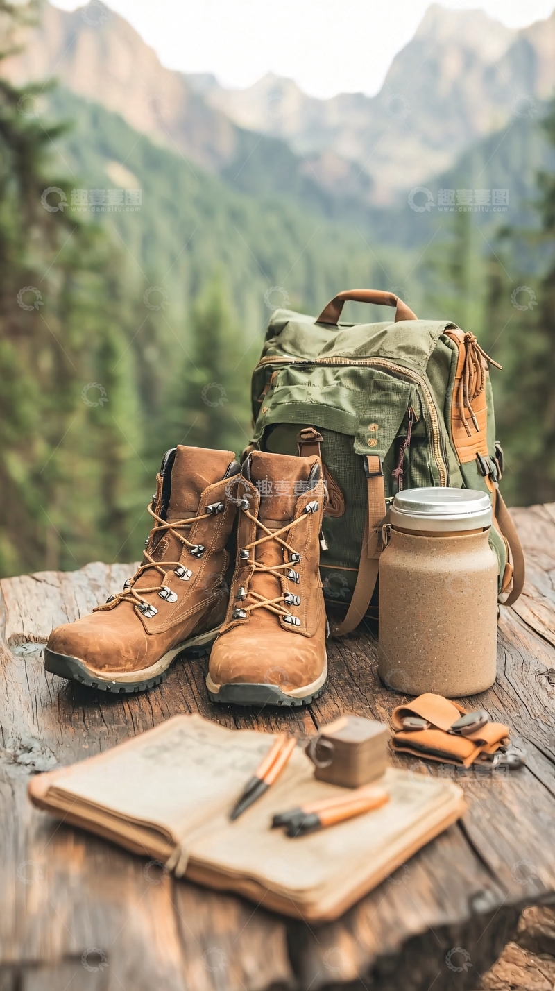 高清大图下载【趣麦麦图】户外装备静物