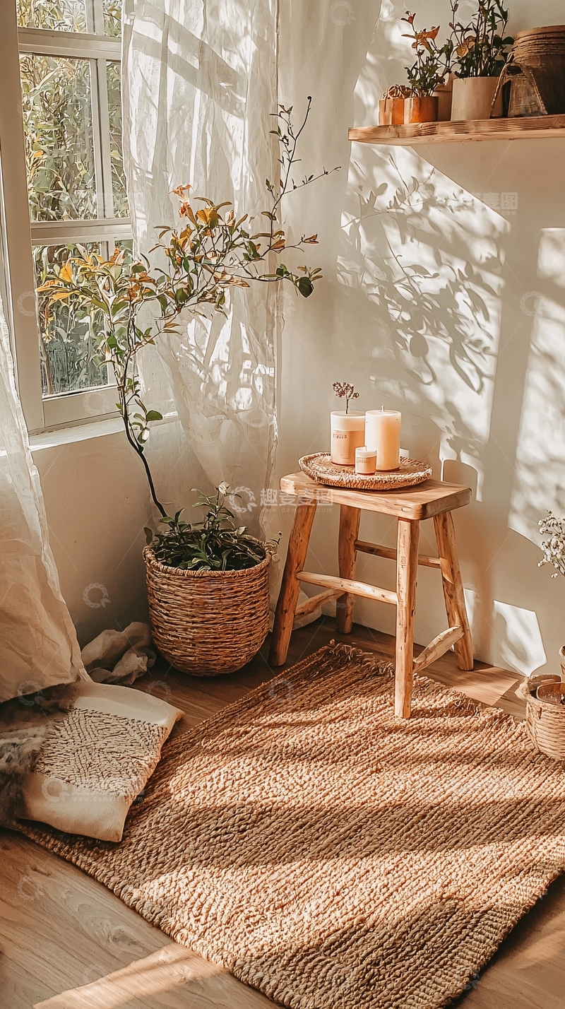 高清大图下载【趣麦麦图】阳光洒进房间的角落