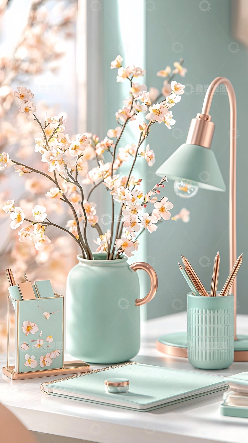 高清大图下载【趣麦麦图】清新桌面花瓶台灯