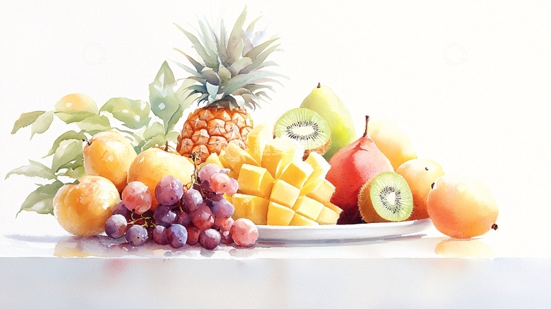 高清大图下载【趣麦麦图】一堆色彩鲜艳的水果摆放