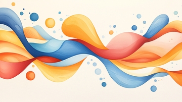 抽象水彩波浪背景