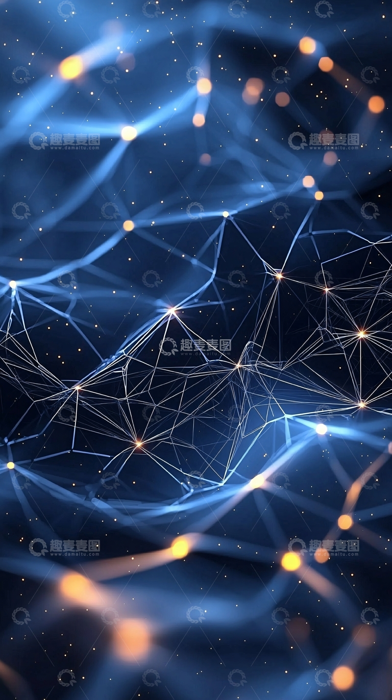 高清大图下载【趣麦麦图】蓝色抽象科技背景