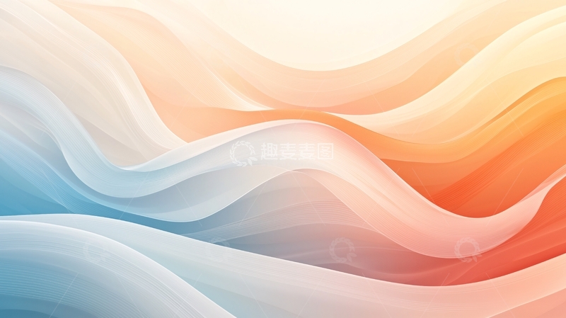高清大图下载【趣麦麦图】渐变色抽象波浪背景