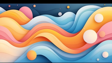 抽象水彩波浪背景