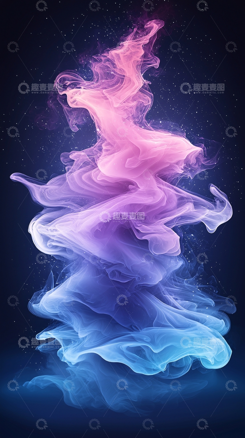 高清大图下载【趣麦麦图】彩色烟雾水下弥漫效果