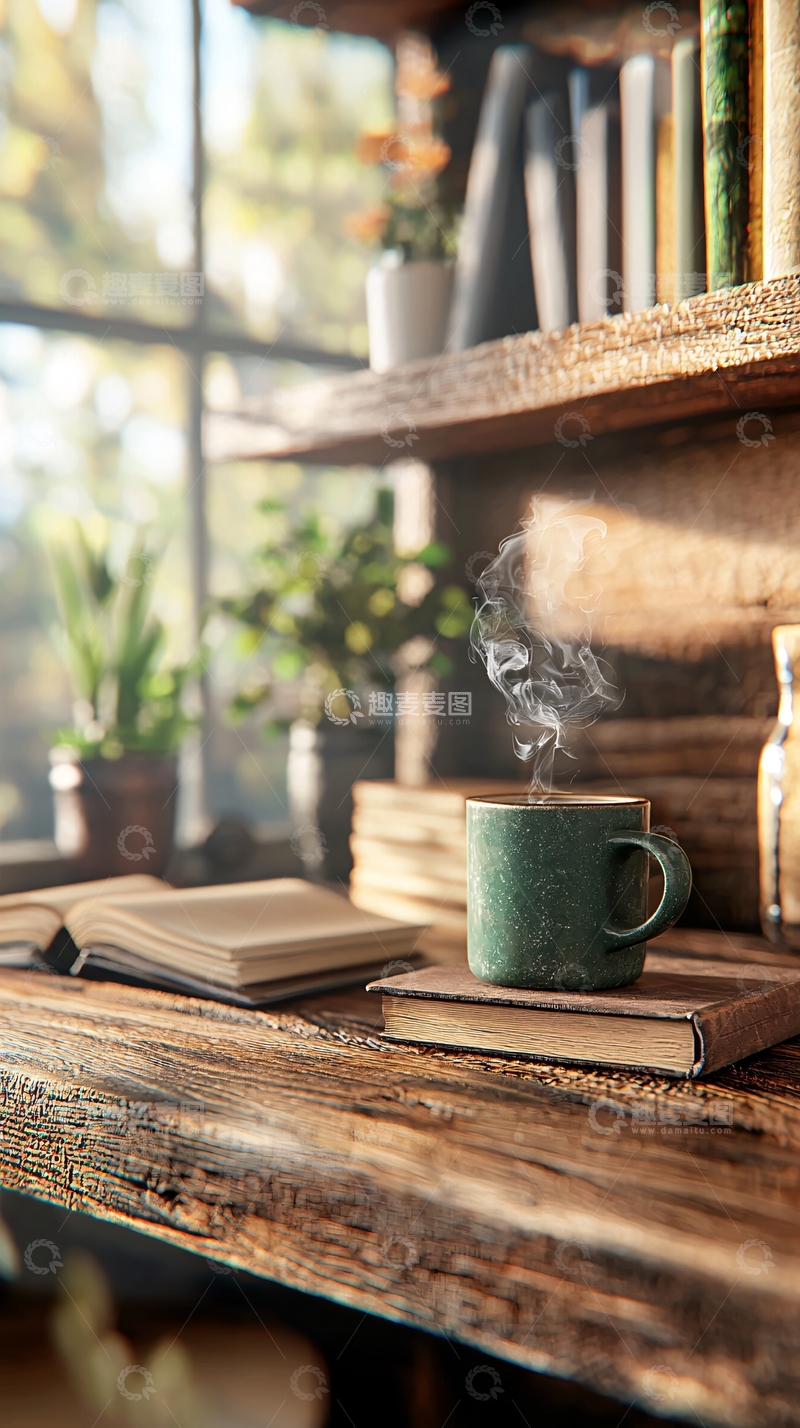 高清大图下载【趣麦麦图】舒适的阅读角与热饮