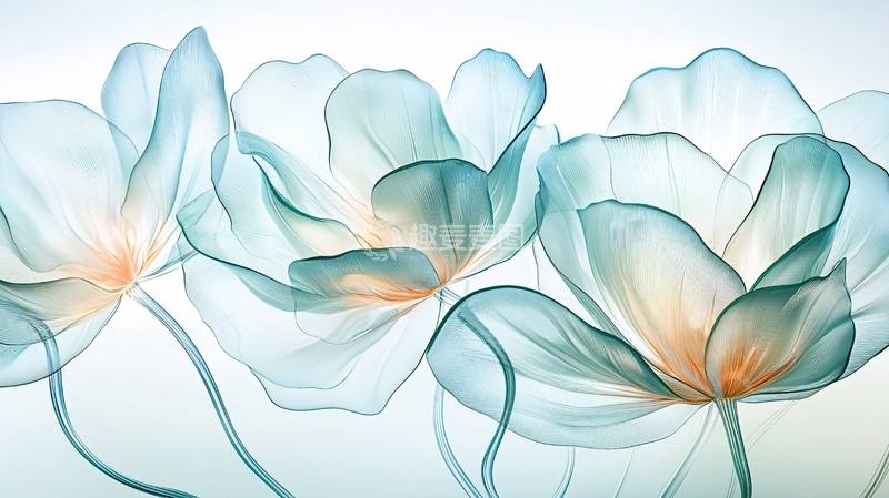 高清大图下载【趣麦麦图】半透明花朵高清图片