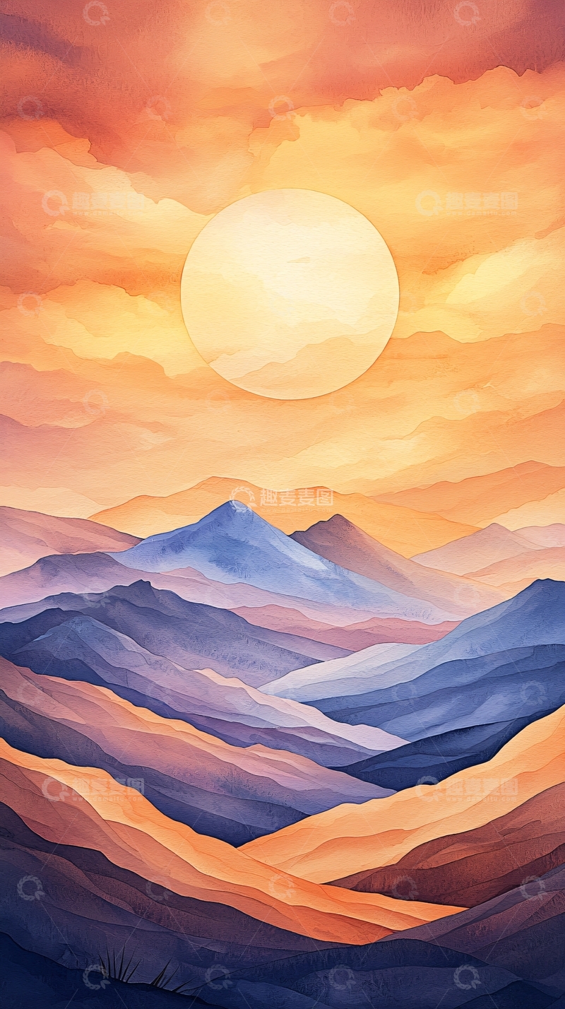 高清大图下载【趣麦麦图】山水画高清图片