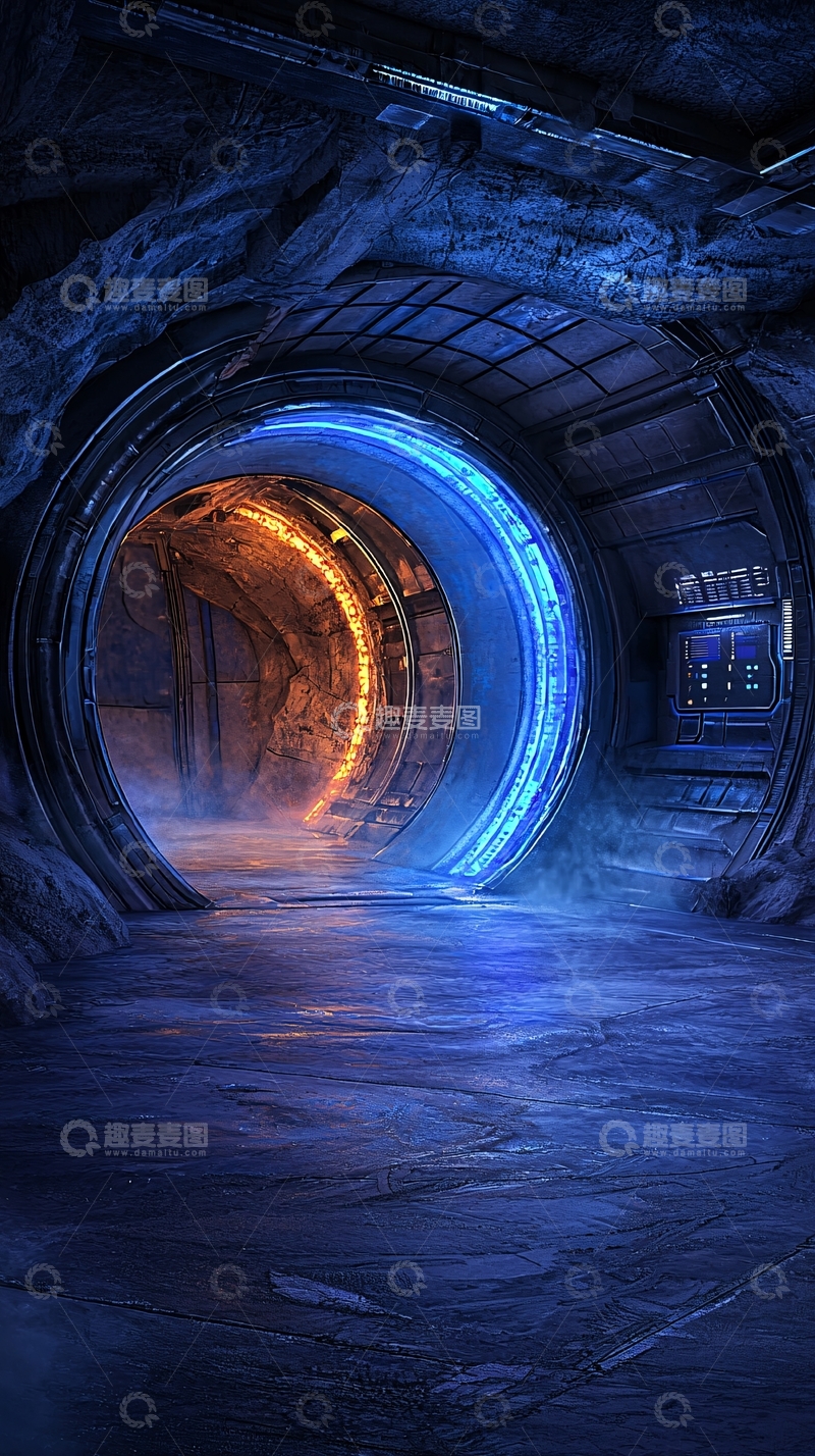 高清大图下载【趣麦麦图】未来感隧道场景