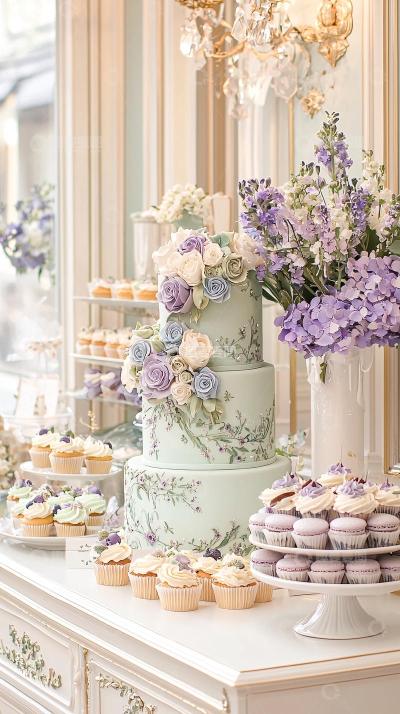高清大图下载【趣麦麦图】精致花卉蛋糕和甜点