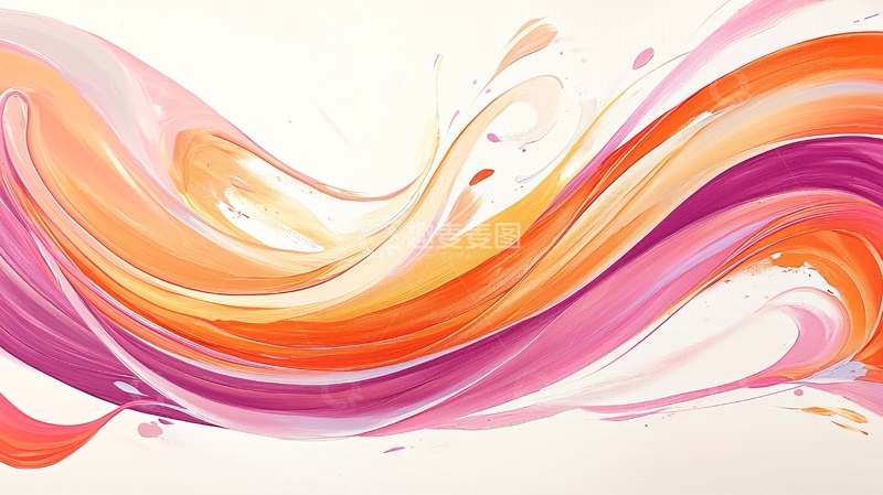 高清大图下载【趣麦麦图】抽象彩色流动曲线