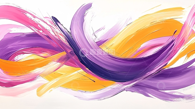 高清大图下载【趣麦麦图】彩色抽象笔触