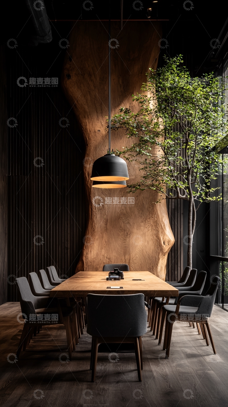 高清大图下载【趣麦麦图】会议室里的树木艺术