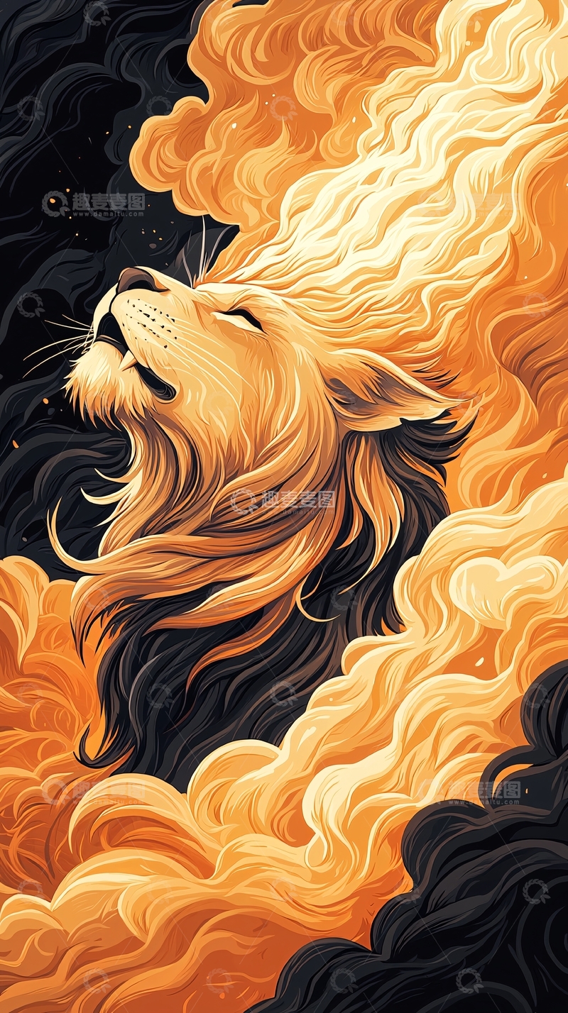 高清大图下载【趣麦麦图】咆哮的狮子高清图片