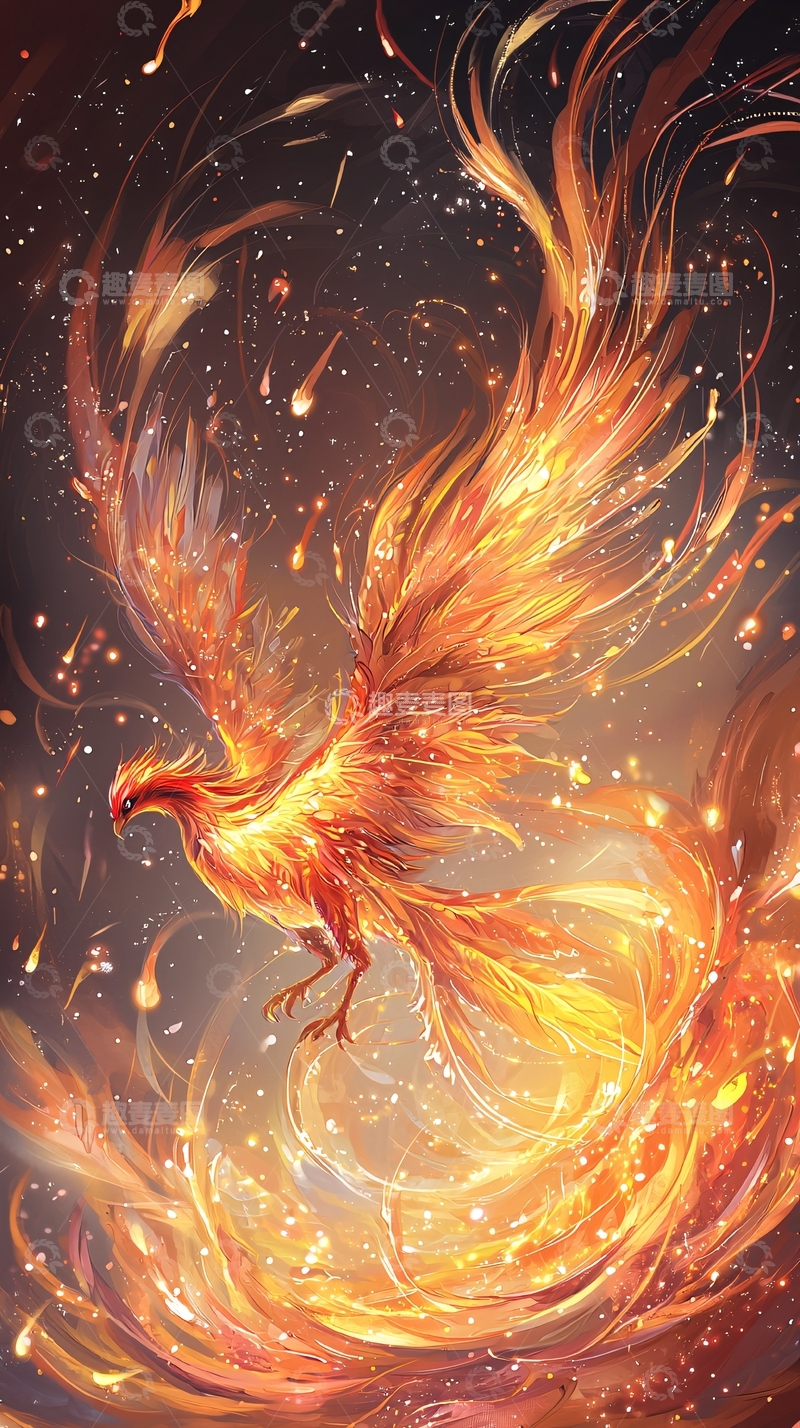 高清大图下载【趣麦麦图】浴火重生的凤凰