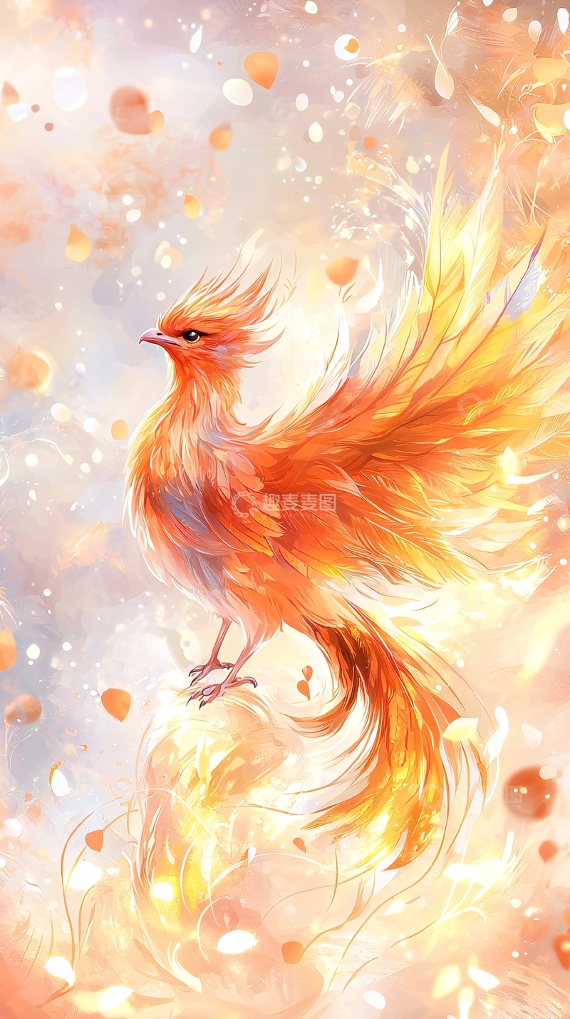 高清大图下载【趣麦麦图】燃烧火焰的凤凰
