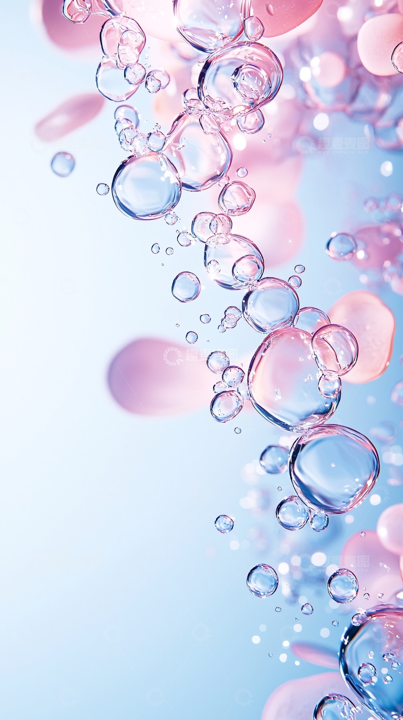 高清大图下载【趣麦麦图】水滴和花瓣的梦幻世界