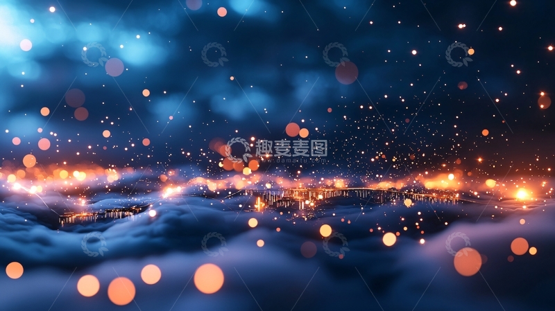 高清大图下载【趣麦麦图】星空下的城市光辉