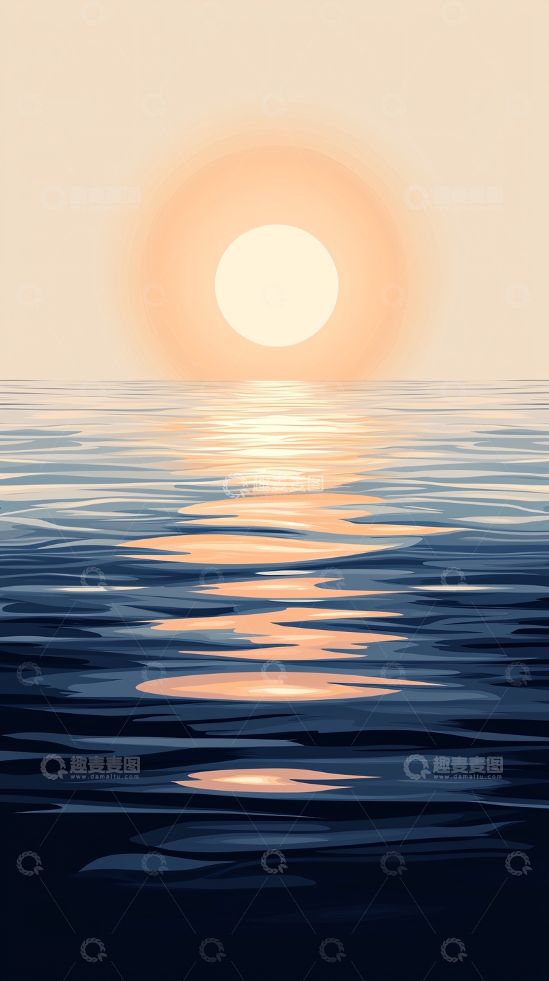 高清大图下载【趣麦麦图】海上日出高清图片