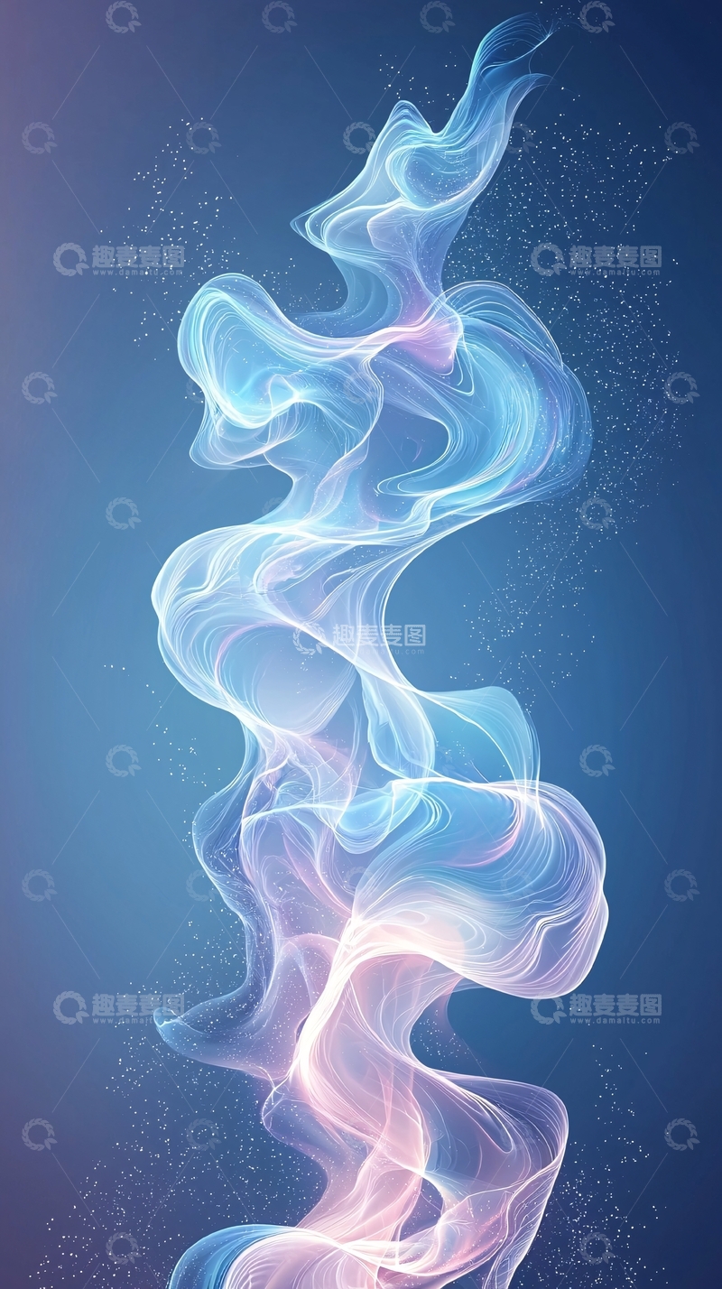 高清大图下载【趣麦麦图】梦幻水彩烟雾背景