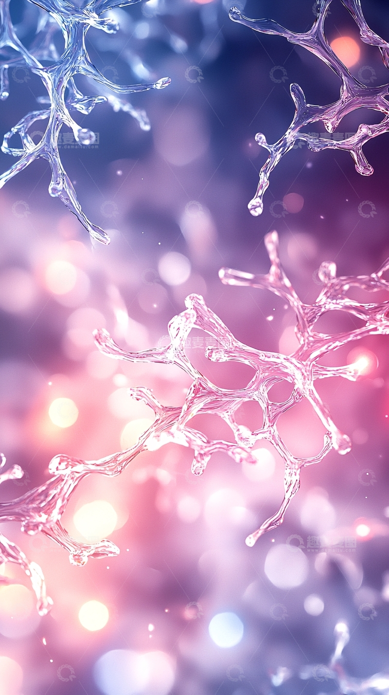 高清大图下载【趣麦麦图】水滴状透明枝蔓光斑