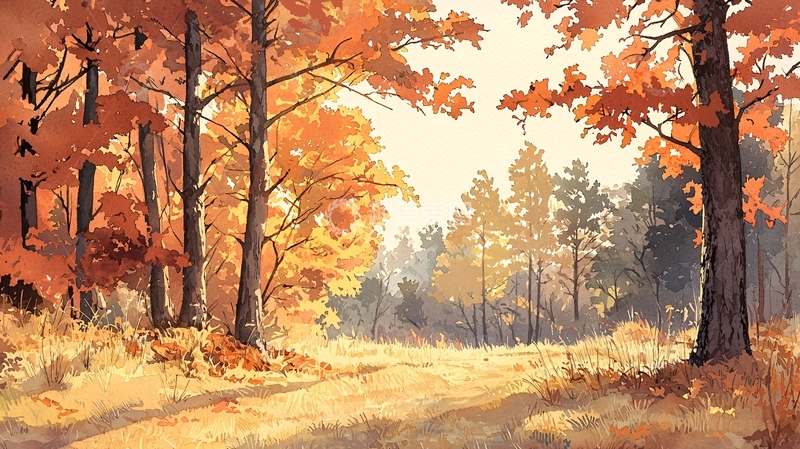 高清大图下载【趣麦麦图】秋日森林小路