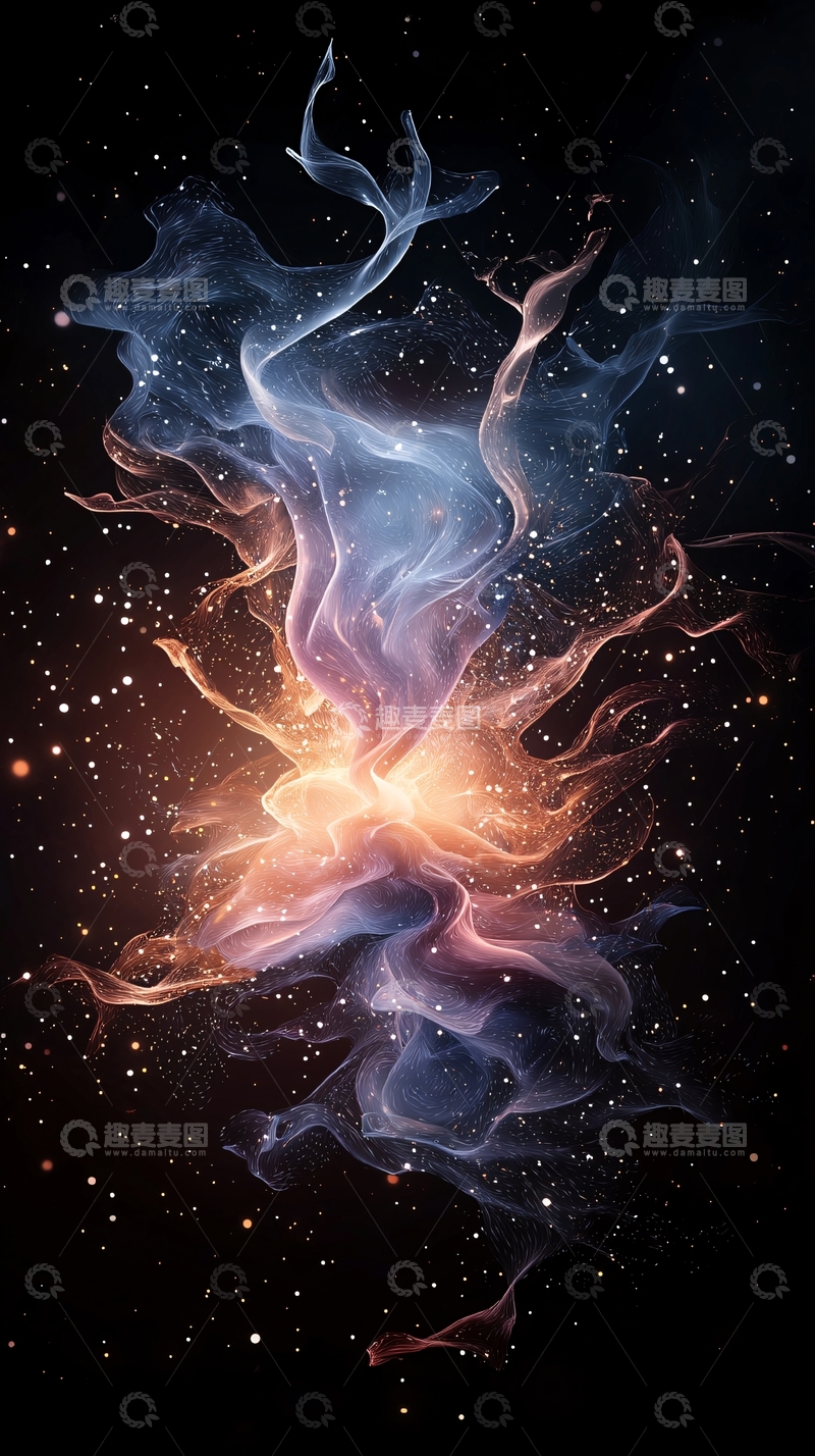 高清大图下载【趣麦麦图】绚丽星云弥漫宇宙尘埃