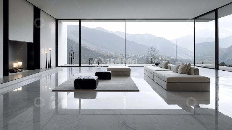 高清大图下载【趣麦麦图】极简主义客厅