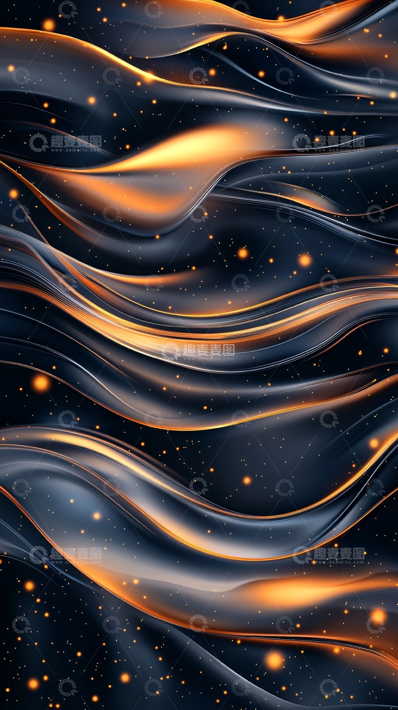 金色光泽流动抽象背景