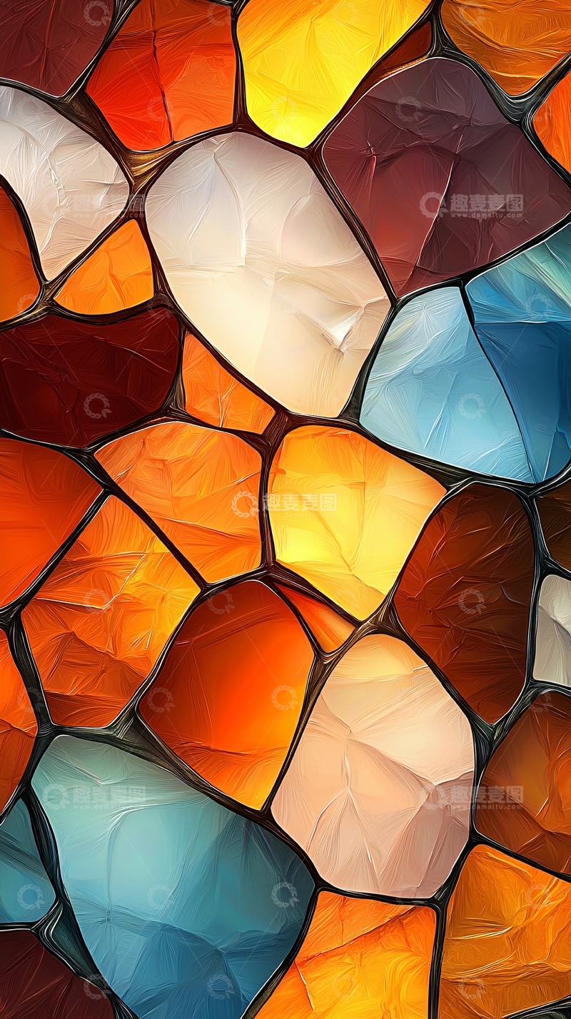 高清大图下载【趣麦麦图】彩色宝石拼接图案