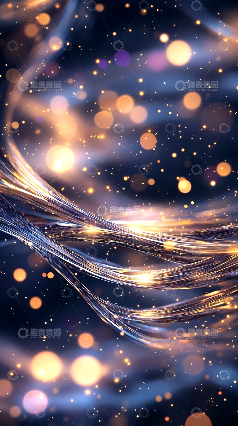 高清大图下载【趣麦麦图】金色光线背景模糊散景
