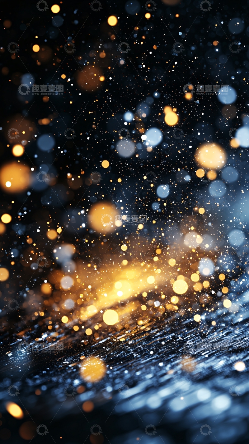 高清大图下载【趣麦麦图】夜空下的金色光斑