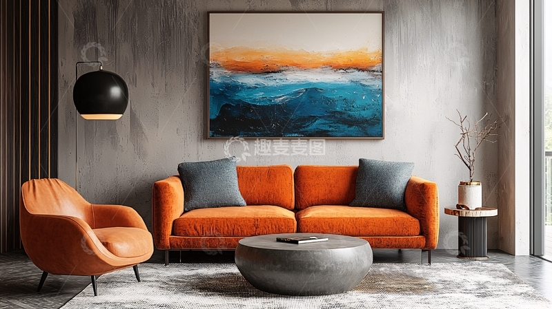 高清大图下载【趣麦麦图】现代简约客厅