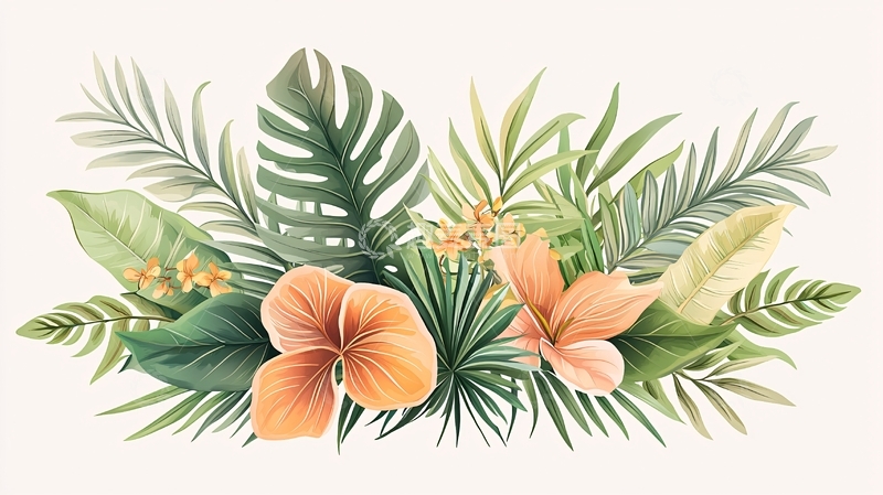 高清大图下载【趣麦麦图】热带植物花卉装饰