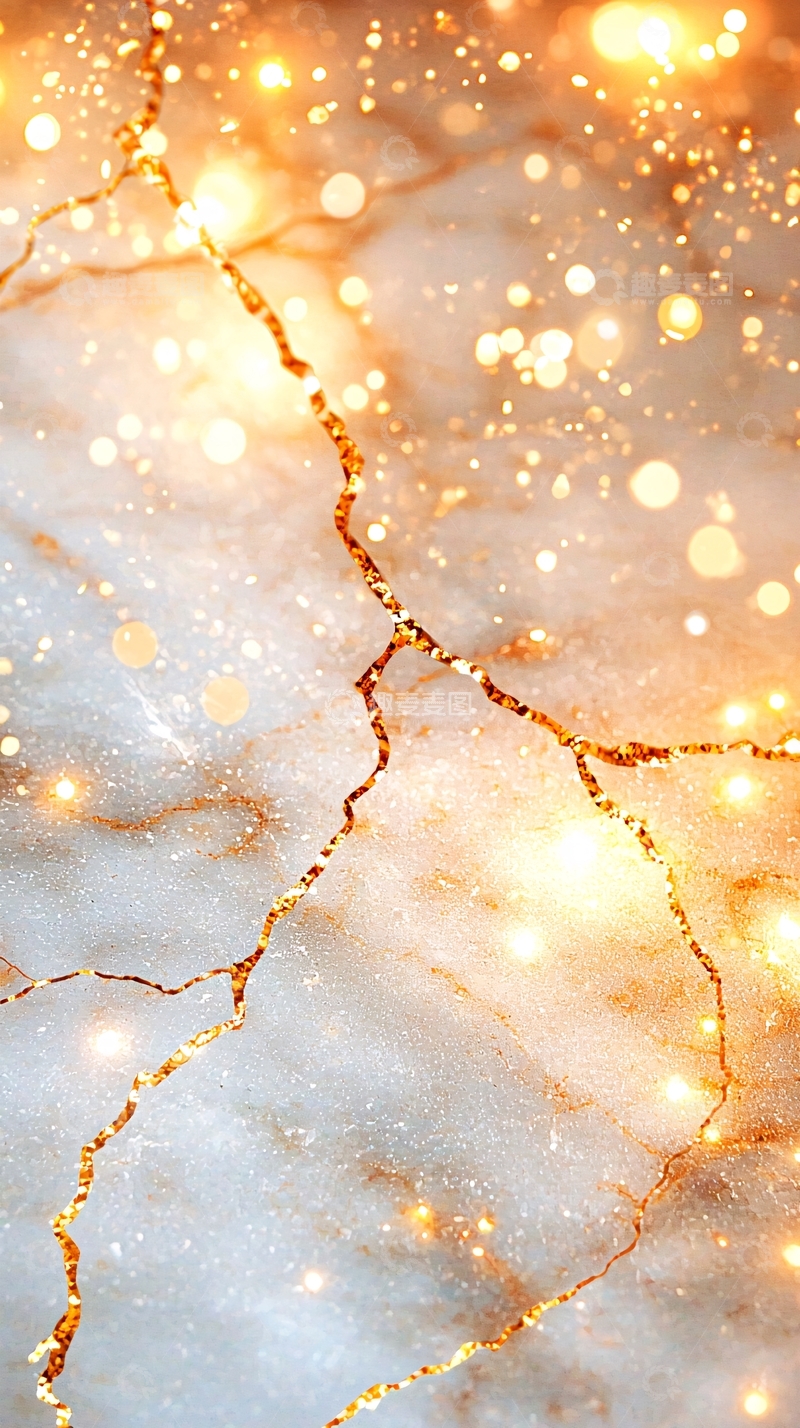高清大图下载【趣麦麦图】金色裂纹大理石背景
