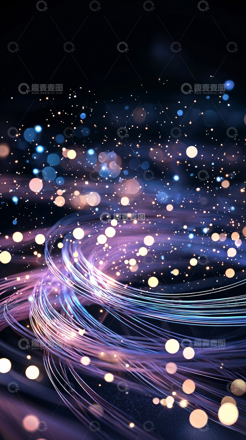 高清大图下载【趣麦麦图】梦幻光线与星光点缀