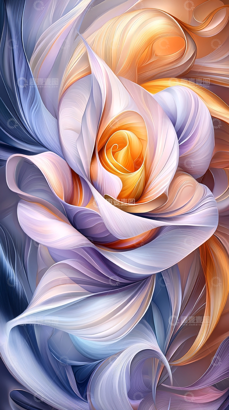 高清大图下载【趣麦麦图】抽象花卉艺术图案